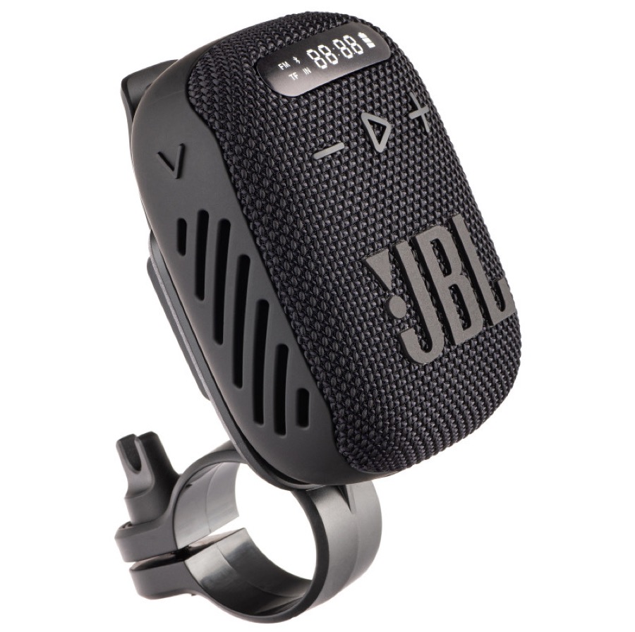 Bluetooth+FM-Lautsprecher JBL Wind 3 5 W + Halterung Fahrrad/Motorrad schwarz