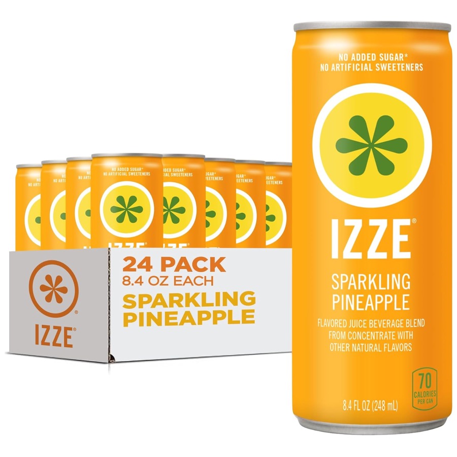 Izze Sparkling Juice, 4 Flavor Variety Pack, 24 Count