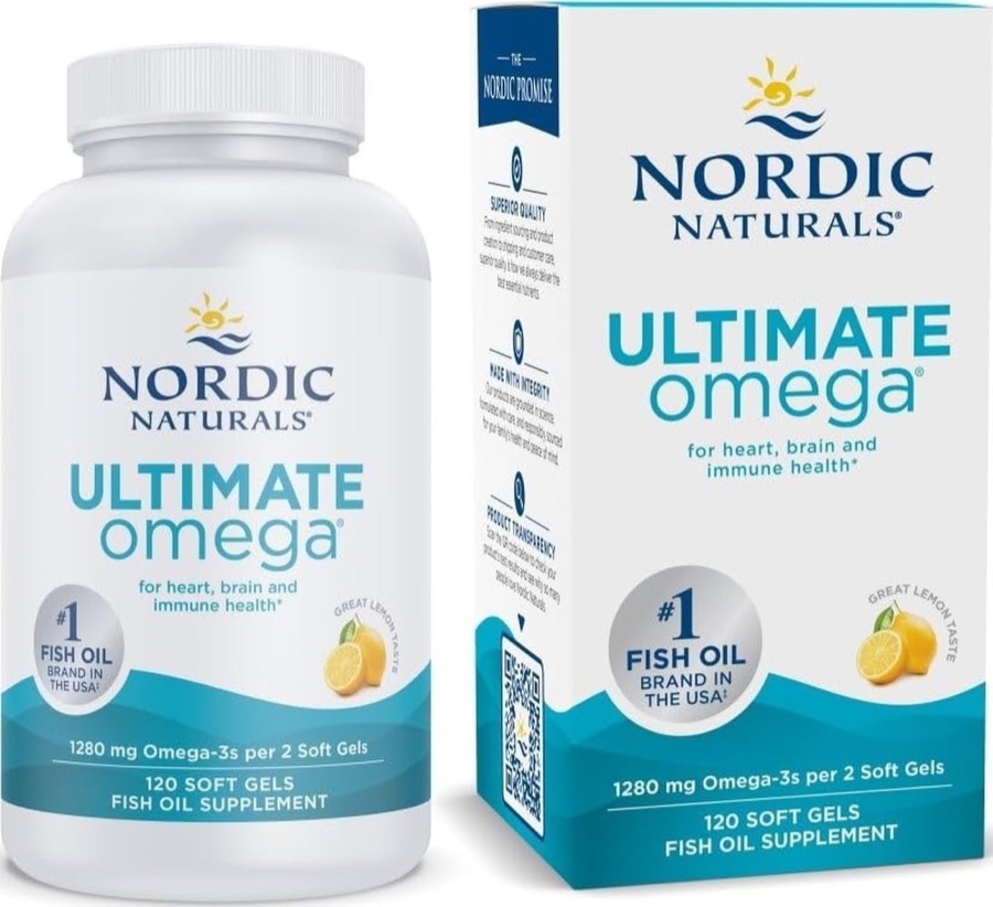 Nordic Naturals Ultimate Omega, Lemon Flavor - 90 Soft Gels - 1280 mg Omega-3 - High-Potency Omega-3 Fish Oil Supplement with
