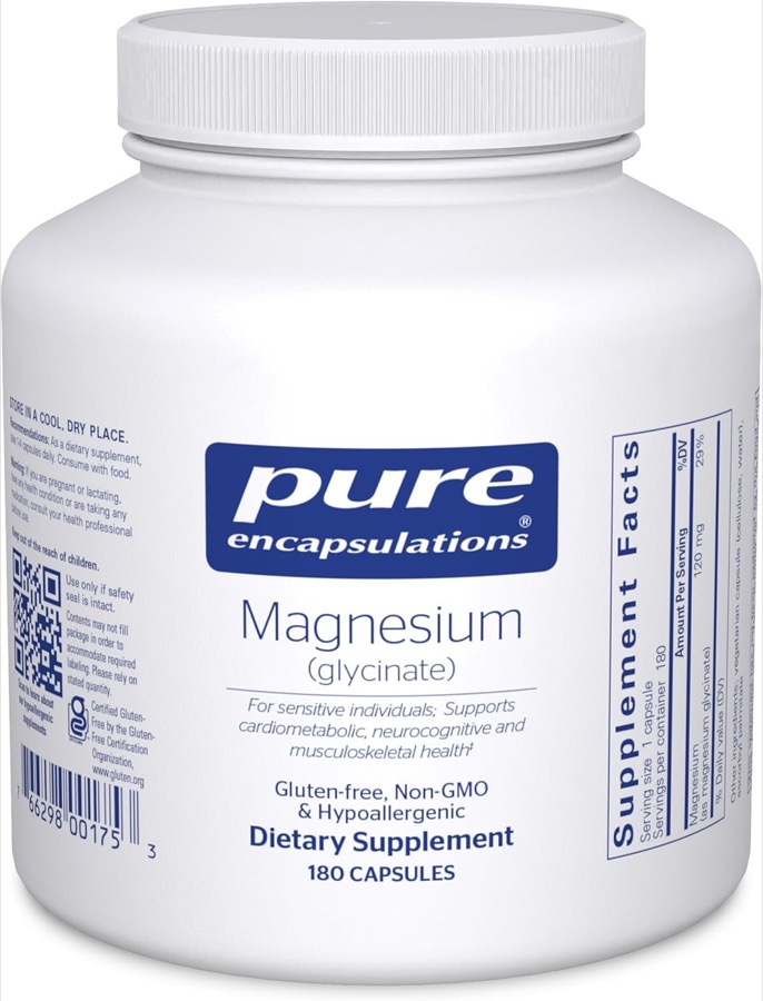 Pure Encapsulations Magnesium (Glycinate), 90 Capsules | Supplement to Support Stress Relief, Sleep, Heart Health, Nerves, Mu