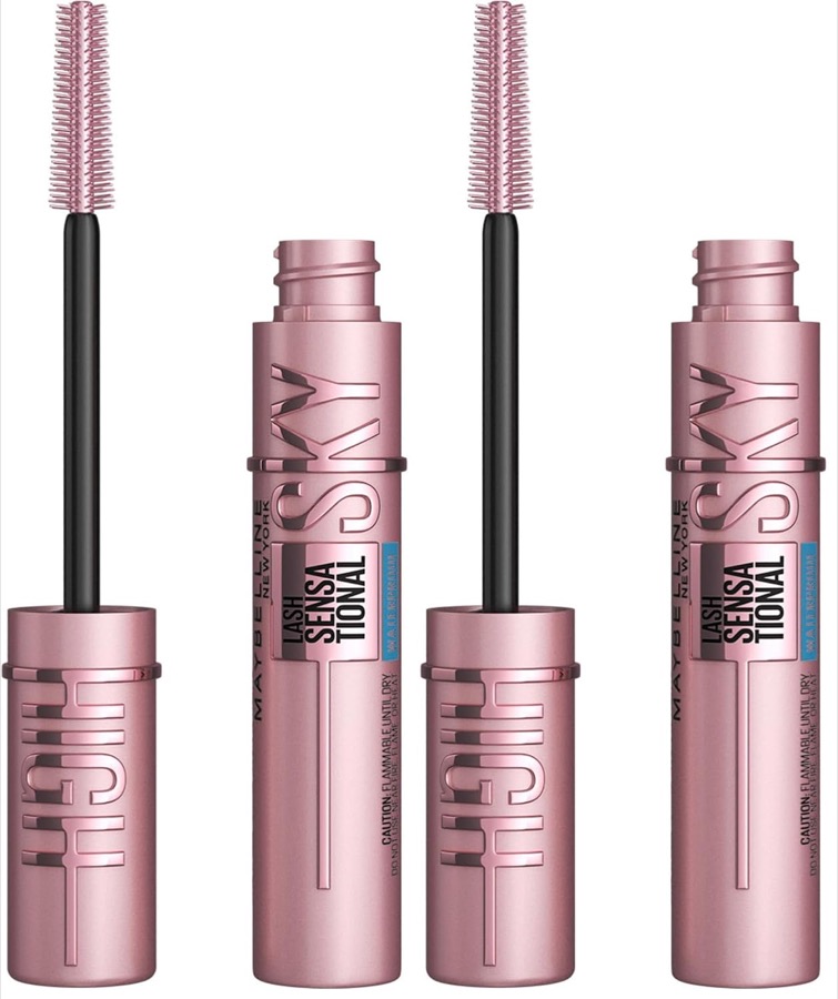 Maybelline Lash Sensational Sky High Washable Mascara Makeup, Volumizing, Lengthening, Defining, Curling, Multiplying, Builda