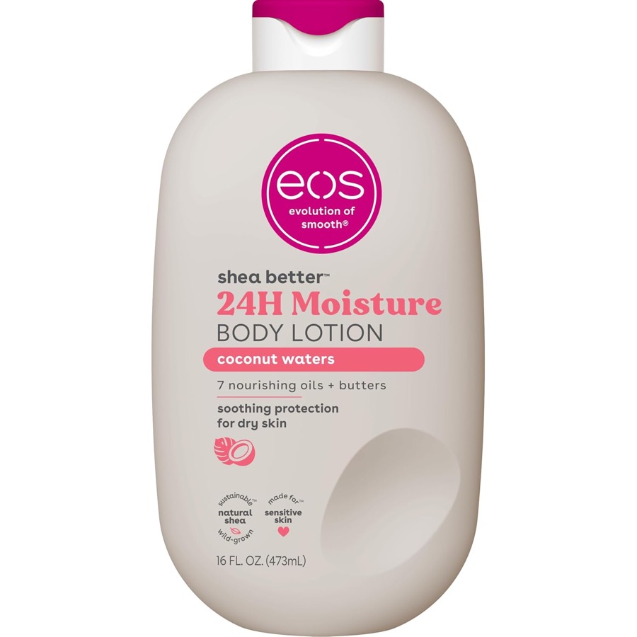 eos Shea Better Body Lotion Vanilla Cashmere, 24-Hour Moisture Skin Care, Lightweight & Non-Greasy, Natural Shea, Vegan, Vani