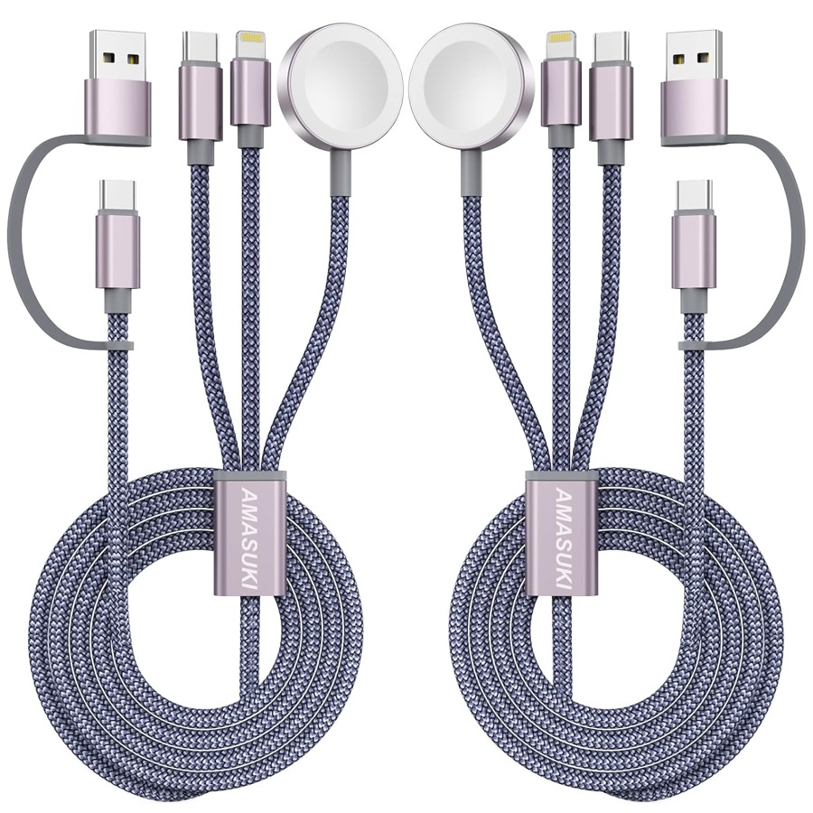 2026 Travel Essentials for Apple Watch Charger,Cruise Vacation Camping Essentials,iPhone Charger,Multi Charging Cable,3 in 2
