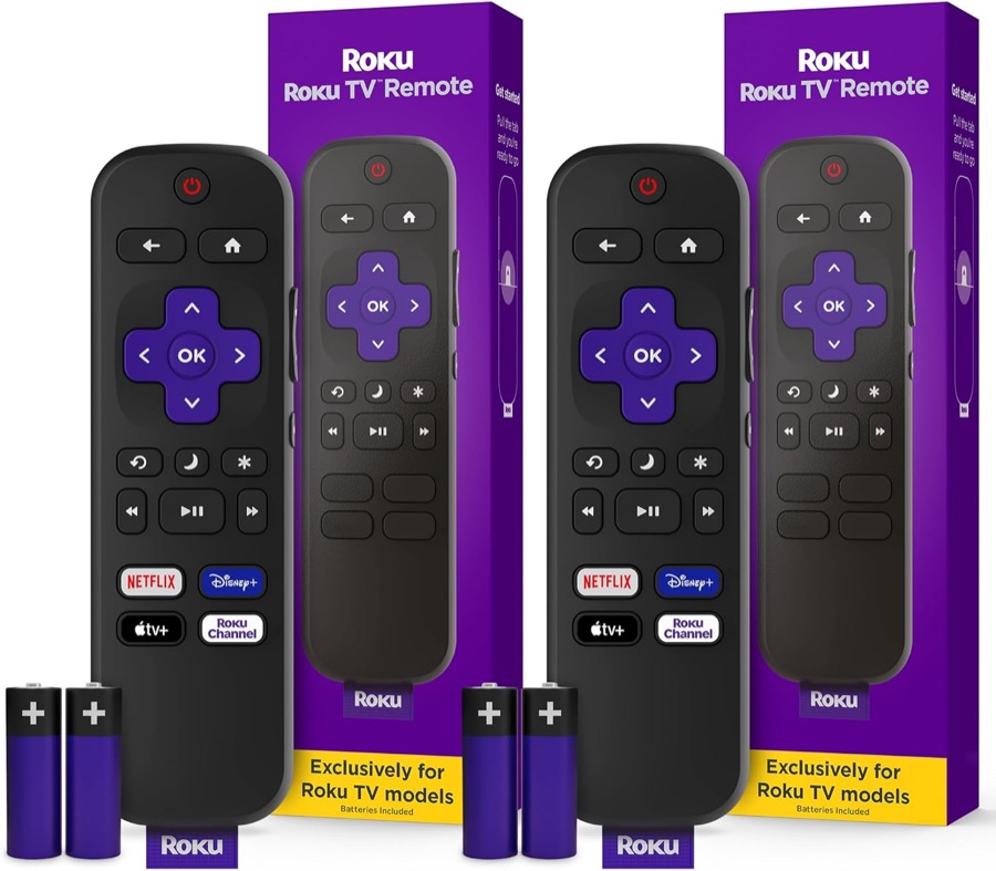 Roku TV Remote Control (Official Manufacturer Product) | Simple Setup & Pre-Set App Shortcuts - Replacement Remote Compatible