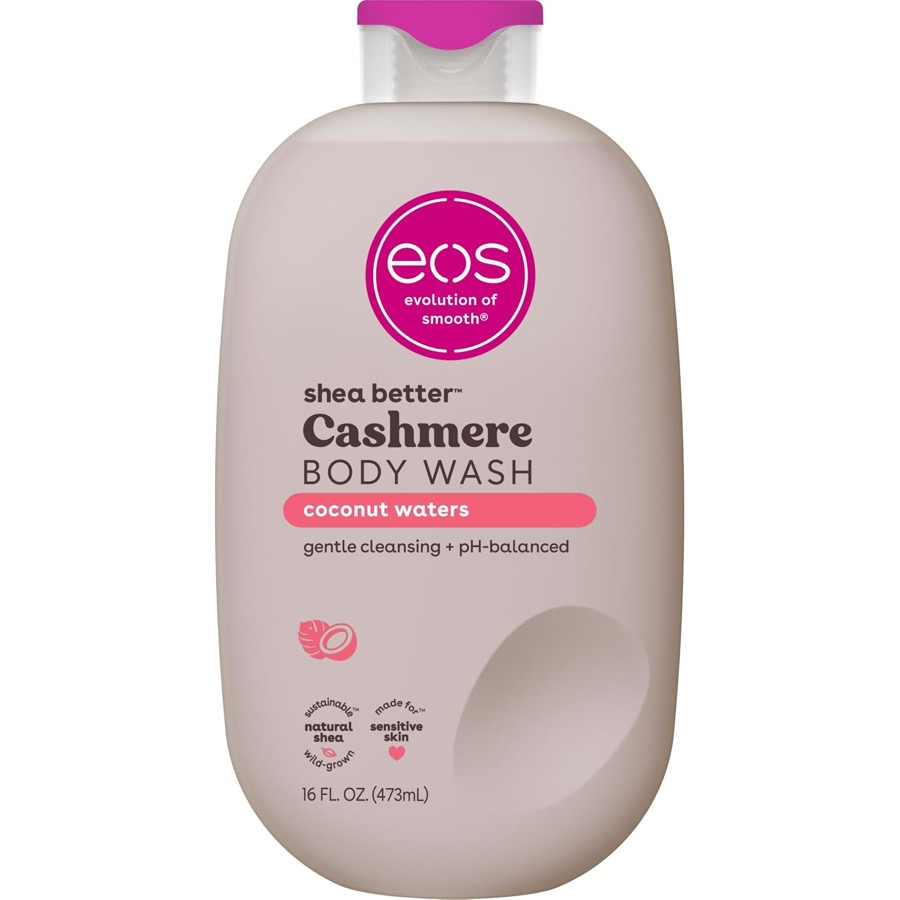 eos Body Wash, Vanilla Cashmere, Moisturizing Creamy Gel Formula with Shea Butter, Glycerin, Vitamin E, pH Balanced, Sensitiv