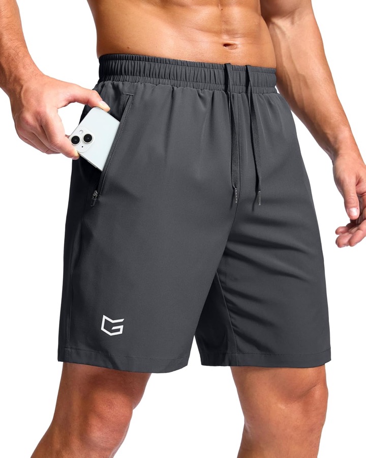 G Gradual Men's Athletic Running Shorts with 2 Zipper Pockets 7"/ 5"/ 9" | Quick Dry, Lightweight, Breathable, Moisture Wicki