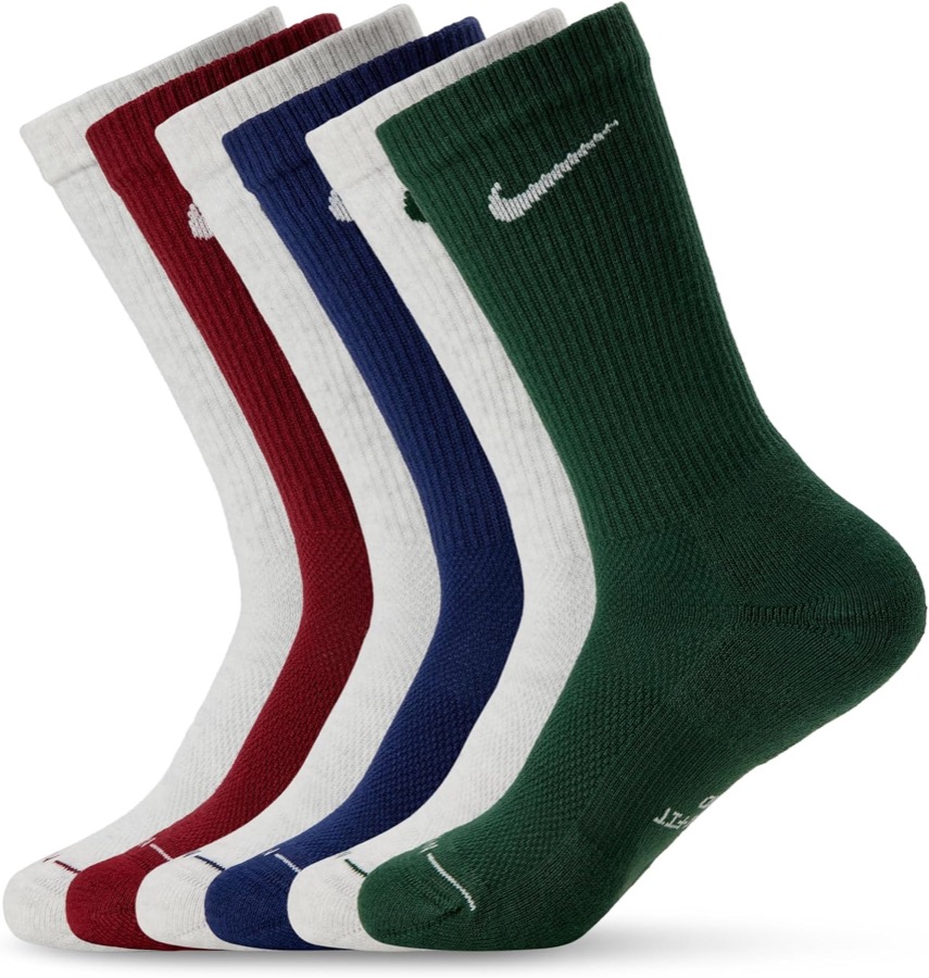 Nike Unisex Adult Everyday Elevated Crew Socks (6-Pack) | Mens and Womens